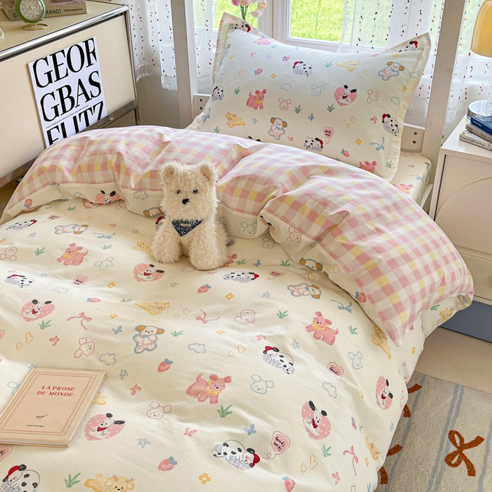 91家纺网 家纺一手货源 找家纺 莱通家纺 2025新款12868学生宿舍三件套 魔法伙伴