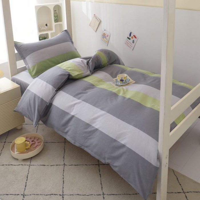 91家纺网 家纺一手货源 找家纺 （总）茗婷家纺 2025款13372纯棉全棉宿舍上下铺学生三件套六件套