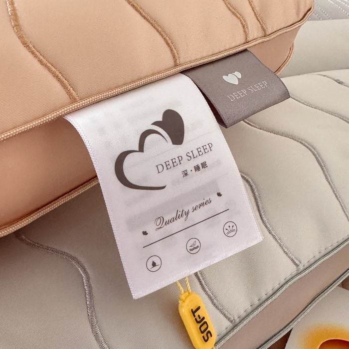 91家纺网 家纺一手货源 找家纺 （总）伟邦枕芯 2025新款爱心刺绣乳胶护颈枕枕头枕芯