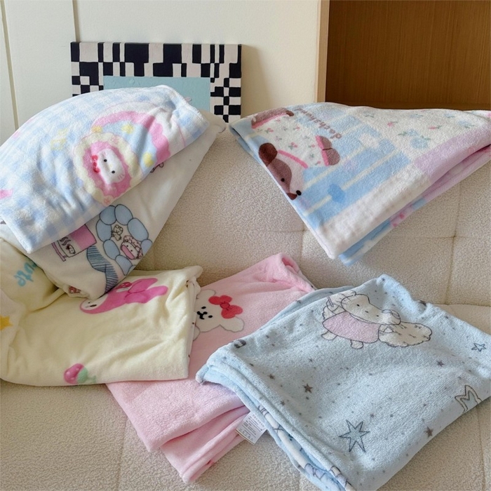 91家纺网 家纺一手货源 找家纺 （总）顾里家纺 2025新款ins少女奶油系双面牛奶绒毯-第二组