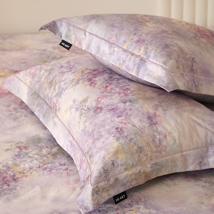 91家纺网 家纺一手货源 找家纺 禾时 2025新款A类100S长绒棉全棉数码印花床笠三件套床套床罩床垫保护罩 繁星点点