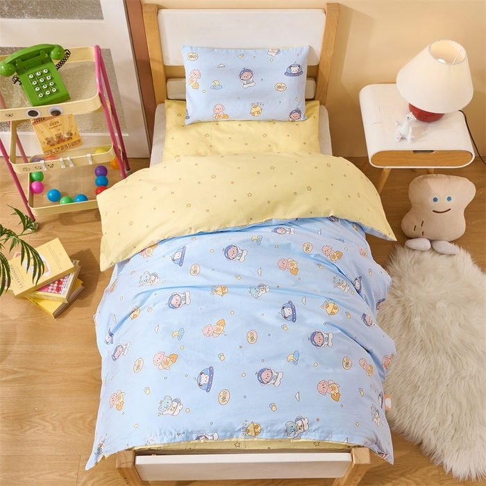 91家纺网 家纺一手货源 找家纺 （总）2025新款全棉AB版幼儿园三件套宝宝午睡被子六件套儿童被套多件套