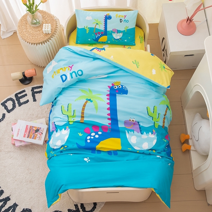 91家纺网 家纺一手货源 找家纺 （总）2025新款全棉AB版幼儿园三件套宝宝午睡被子六件套儿童被套多件套