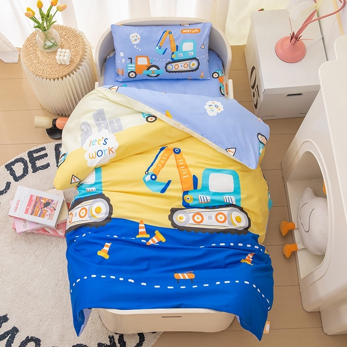 91家纺网 家纺一手货源 找家纺 （总）2025新款全棉AB版幼儿园三件套宝宝午睡被子六件套儿童被套多件套