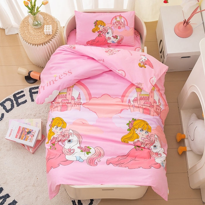 91家纺网 家纺一手货源 找家纺 （总）2025新款全棉AB版幼儿园三件套宝宝午睡被子六件套儿童被套多件套