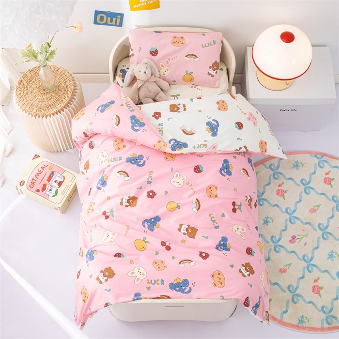 91家纺网 家纺一手货源 找家纺 （总）2025新款全棉AB版幼儿园三件套宝宝午睡被子六件套儿童被套多件套