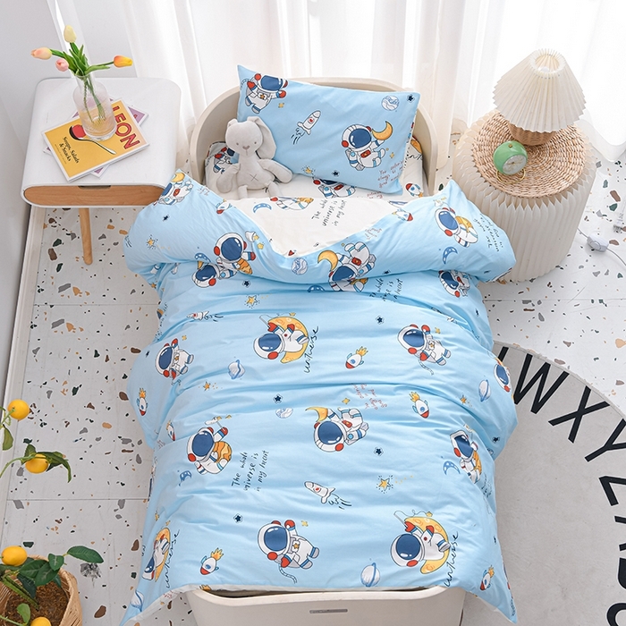 91家纺网 家纺一手货源 找家纺 （总）2025新款全棉AB版幼儿园三件套宝宝午睡被子六件套儿童被套多件套