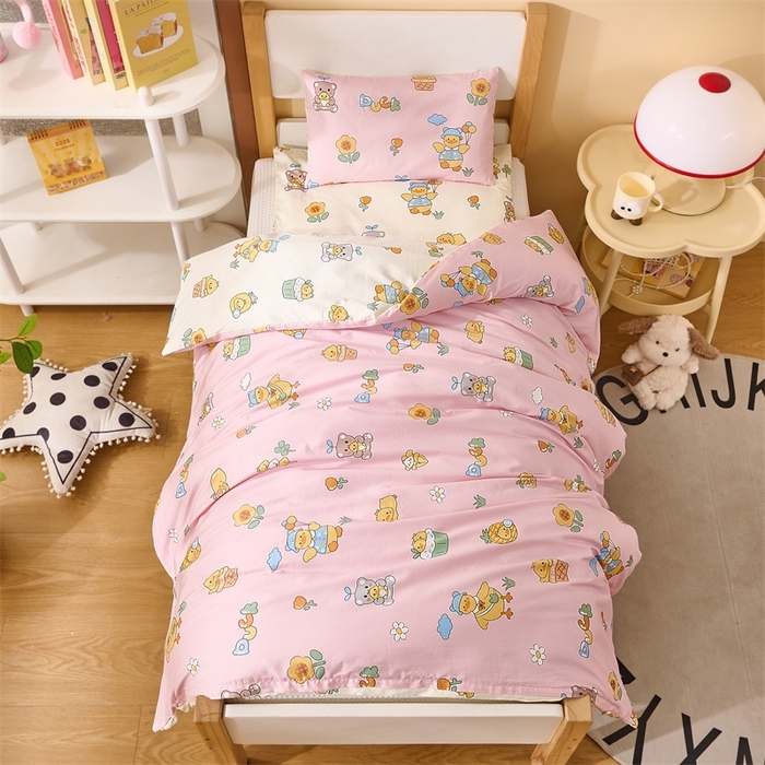 91家纺网 家纺一手货源 找家纺 （总）嗨皮宝贝 2025新款60S贡缎长绒棉全棉婴幼儿童三件套多件套