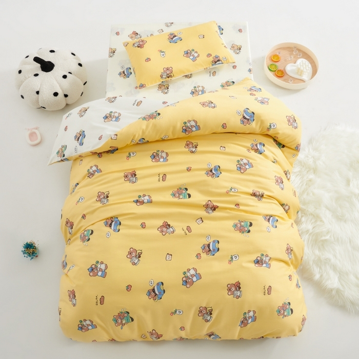 91家纺网 家纺一手货源 找家纺 （总）嗨皮宝贝 2025新款60S贡缎长绒棉全棉婴幼儿童三件套多件套