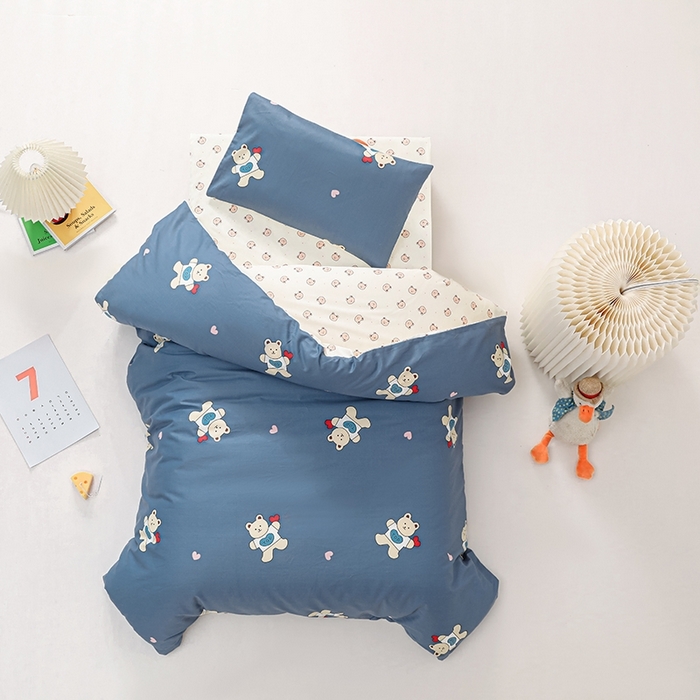 91家纺网 家纺一手货源 找家纺 （总）嗨皮宝贝 2025新款60S贡缎长绒棉全棉婴幼儿童三件套多件套