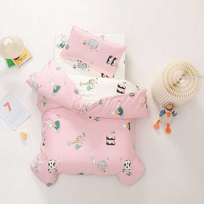 91家纺网 家纺一手货源 找家纺 （总）嗨皮宝贝 2025新款60S贡缎长绒棉全棉婴幼儿童三件套多件套