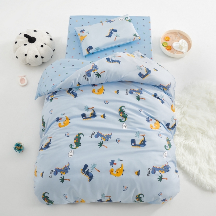 91家纺网 家纺一手货源 找家纺 （总）嗨皮宝贝 2025新款60S贡缎长绒棉全棉婴幼儿童三件套多件套