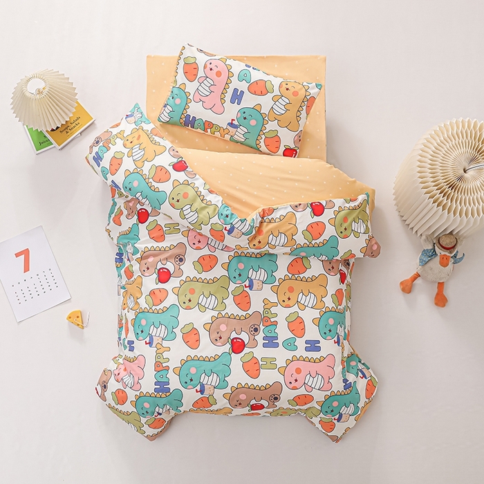 91家纺网 家纺一手货源 找家纺 （总）嗨皮宝贝 2025新款60S贡缎长绒棉全棉婴幼儿童三件套多件套