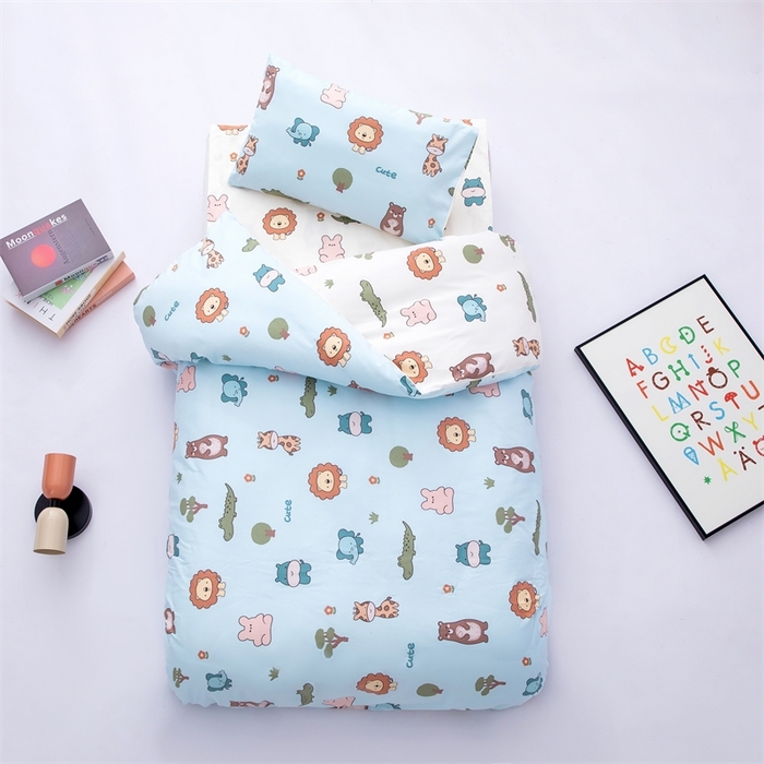 91家纺网 家纺一手货源 找家纺 （总）嗨皮宝贝 2025新款60S贡缎长绒棉全棉婴幼儿童三件套多件套