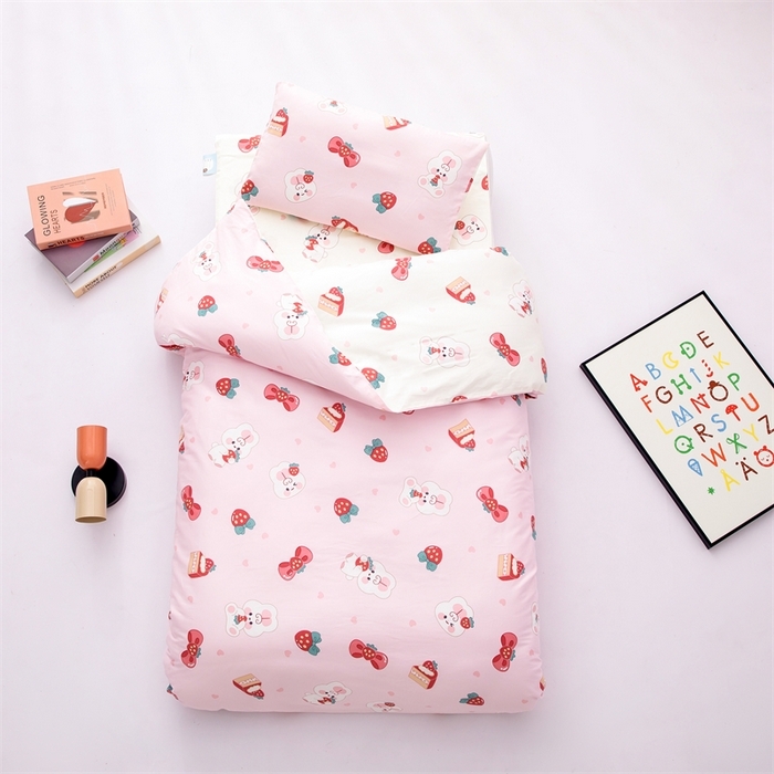 91家纺网 家纺一手货源 找家纺 （总）嗨皮宝贝 2025新款60S贡缎长绒棉全棉婴幼儿童三件套多件套