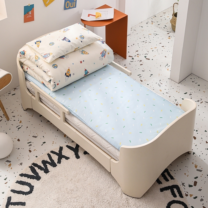 91家纺网 家纺一手货源 找家纺 （总）嗨皮宝贝 2025新款60S贡缎长绒棉全棉婴幼儿童三件套多件套