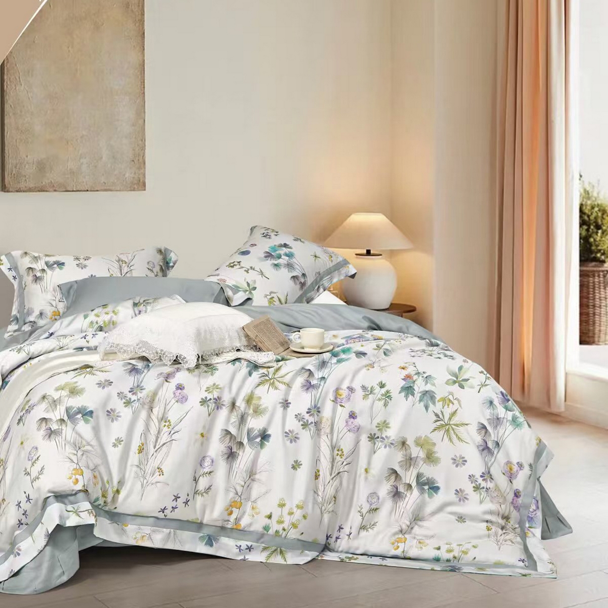 91家纺网 家纺一手货源 找家纺 （总）未来家居 2025新款优帝UD莱赛尔天丝四件套