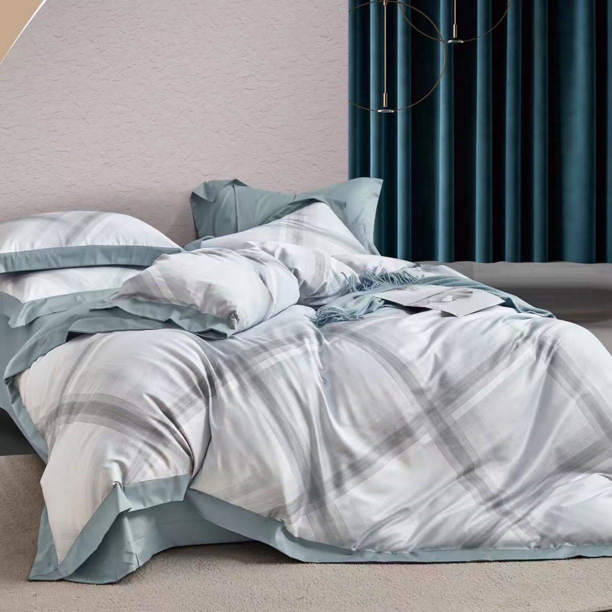 91家纺网 家纺一手货源 找家纺 （总）未来家居 2025新款优帝UD莱赛尔天丝四件套