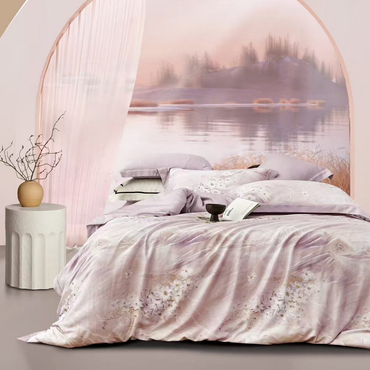 91家纺网 家纺一手货源 找家纺 （总）未来家居 2025新款优帝UD莱赛尔天丝四件套