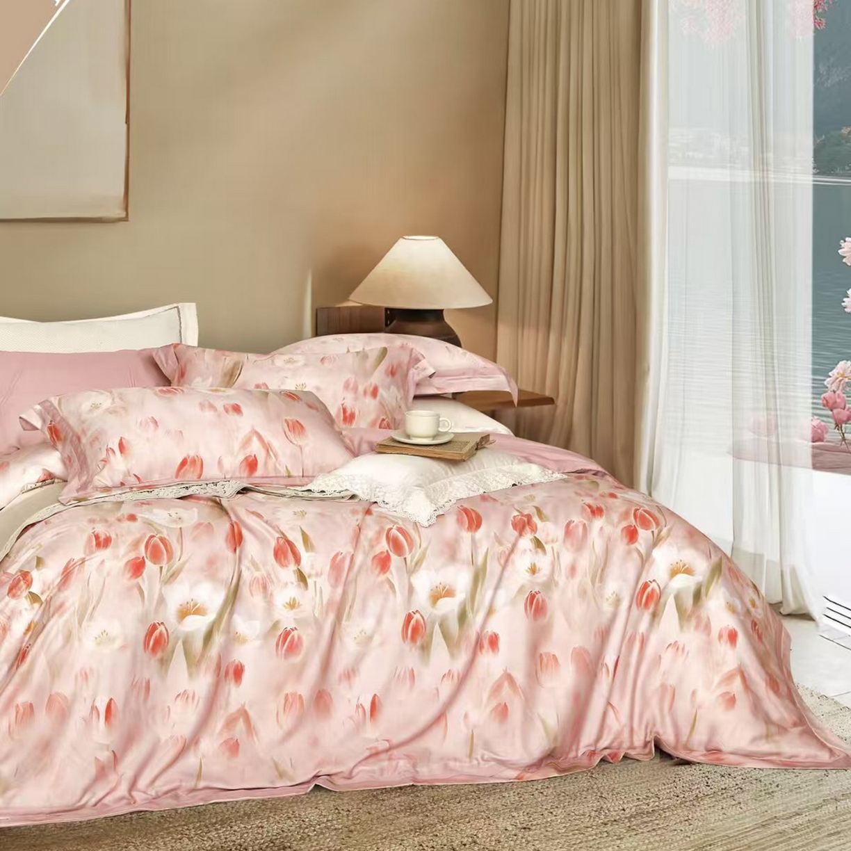 91家纺网 家纺一手货源 找家纺 （总）未来家居 2025新款优帝UD莱赛尔天丝四件套