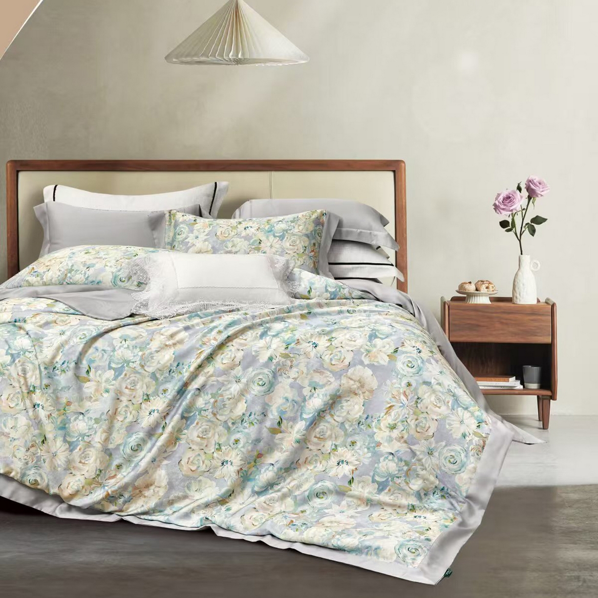 91家纺网 家纺一手货源 找家纺 （总）未来家居 2025新款优帝UD莱赛尔天丝四件套