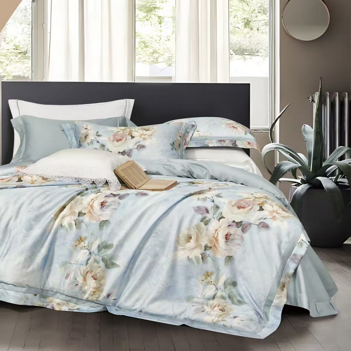 91家纺网 家纺一手货源 找家纺 （总）未来家居 2025新款优帝UD莱赛尔天丝四件套