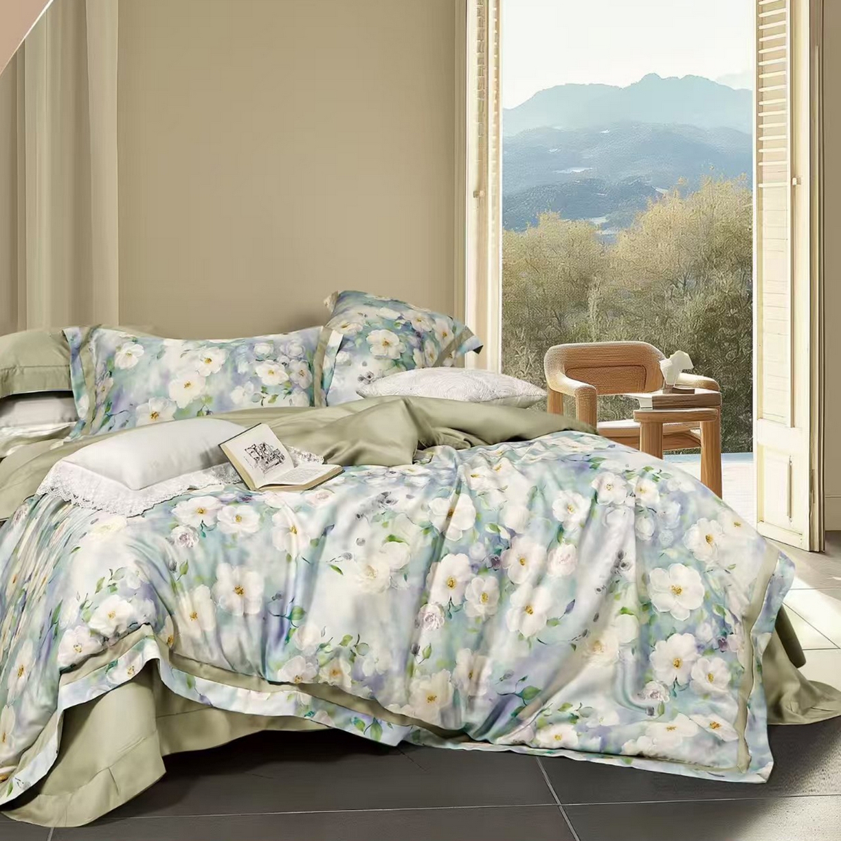 91家纺网 家纺一手货源 找家纺 （总）未来家居 2025新款优帝UD莱赛尔天丝四件套