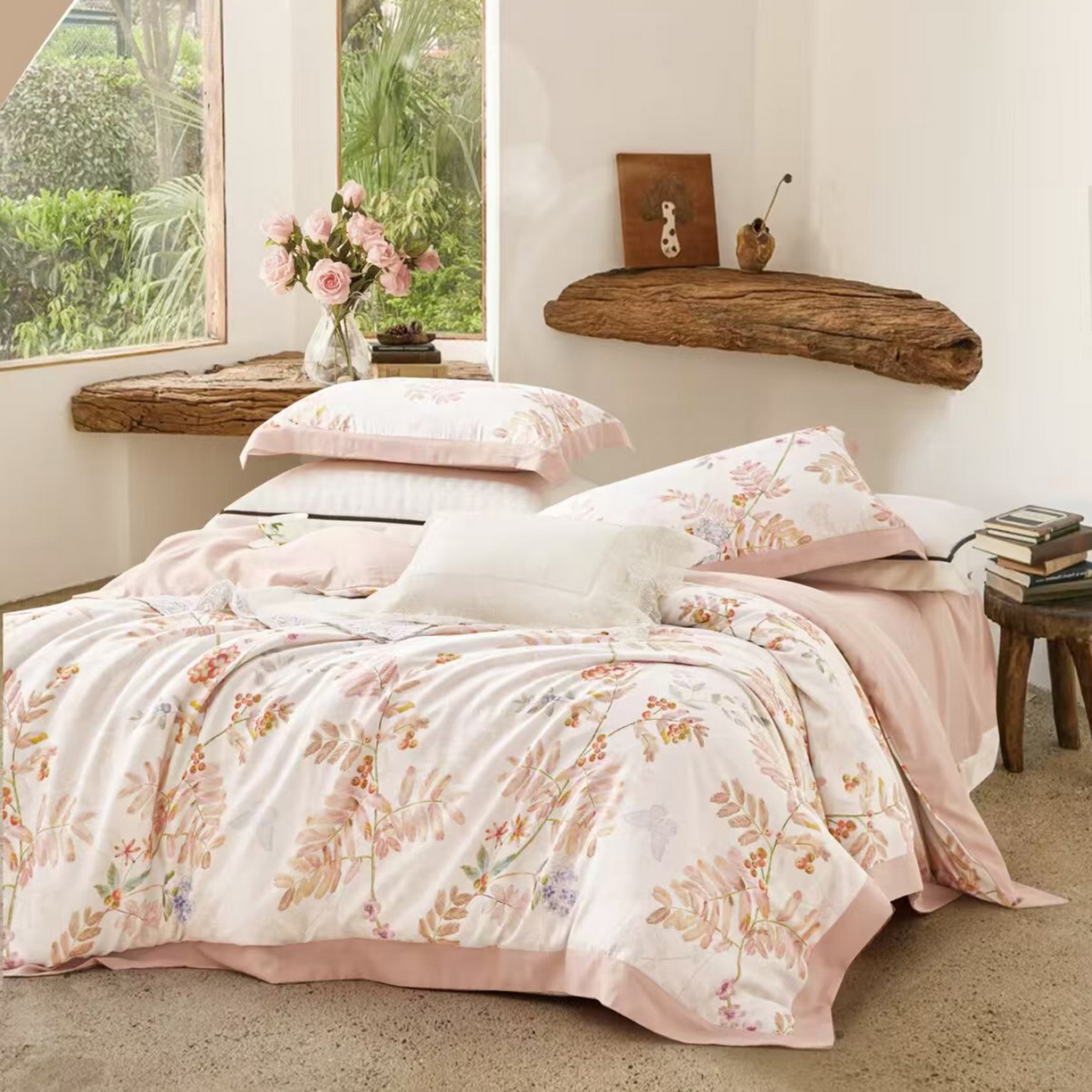 91家纺网 家纺一手货源 找家纺 未来家居 2025新款优帝UD莱赛尔天丝四件套 悠梦-紫