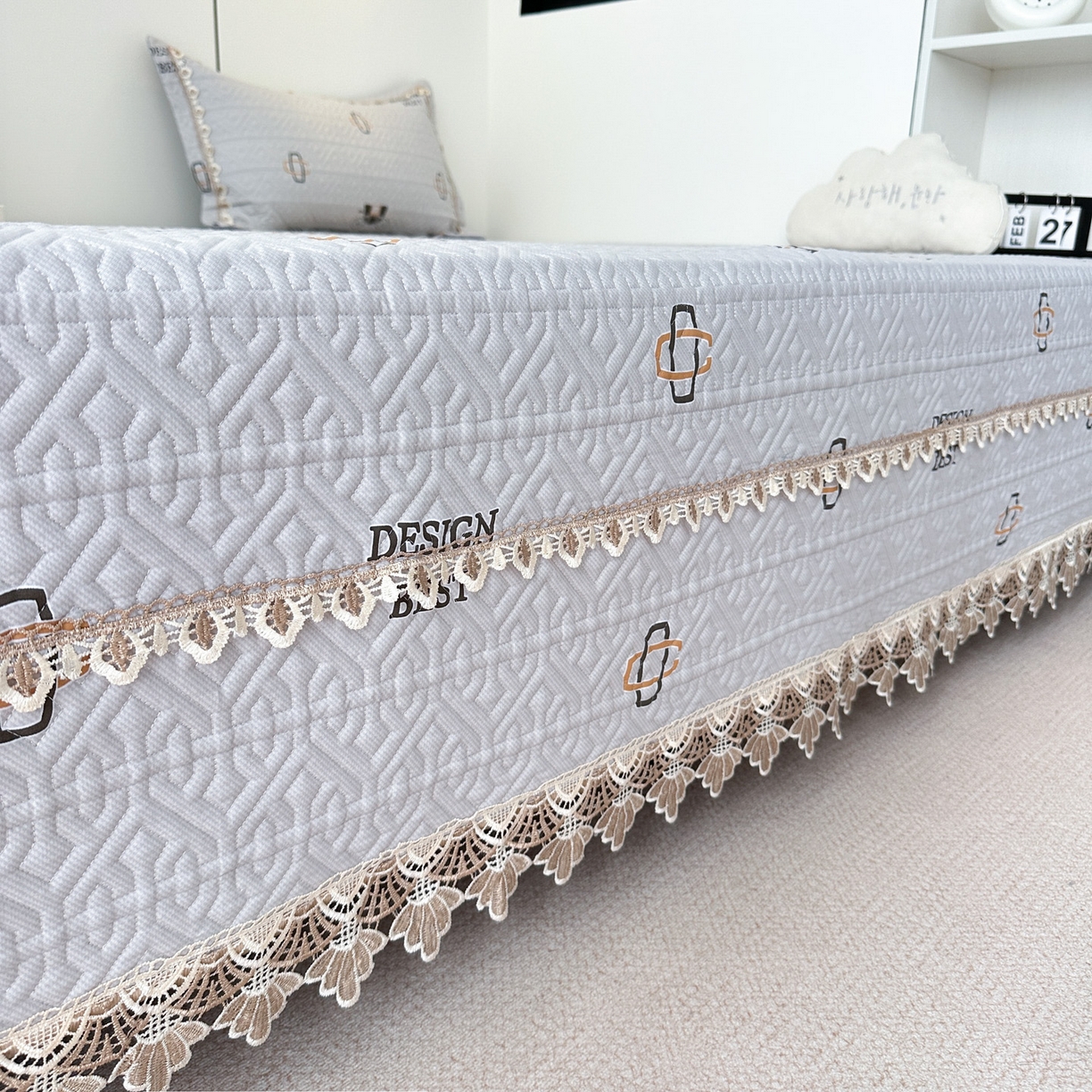 91家纺网 家纺一手货源 找家纺 手艺人家纺 2025新款带花全棉纯棉绗缝榻榻米炕盖K725-K750 K736