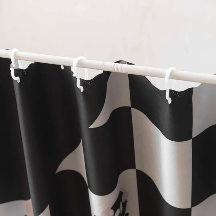 91家纺网 家纺一手货源 找家纺 铭宣家居 2025新款100%物理强遮光纳米技术静电植绒环保透气床帘加密纱学生蚊帐透气面料 可爱煤球