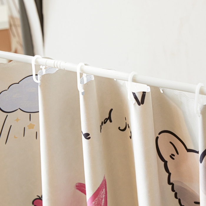 91家纺网 家纺一手货源 找家纺 铭宣家居 2025新款100%物理强遮光纳米技术静电植绒环保透气床帘加密纱学生蚊帐透气面料 豹纹狗狗