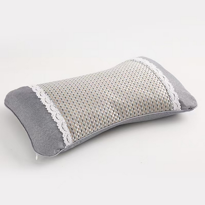 （总）梦莱家纺 2025新款春夏凉硬枕护颈艾草凉席枕头冰丝藤竹艾灸枕头颈椎枕夏季睡觉家用枕头枕芯