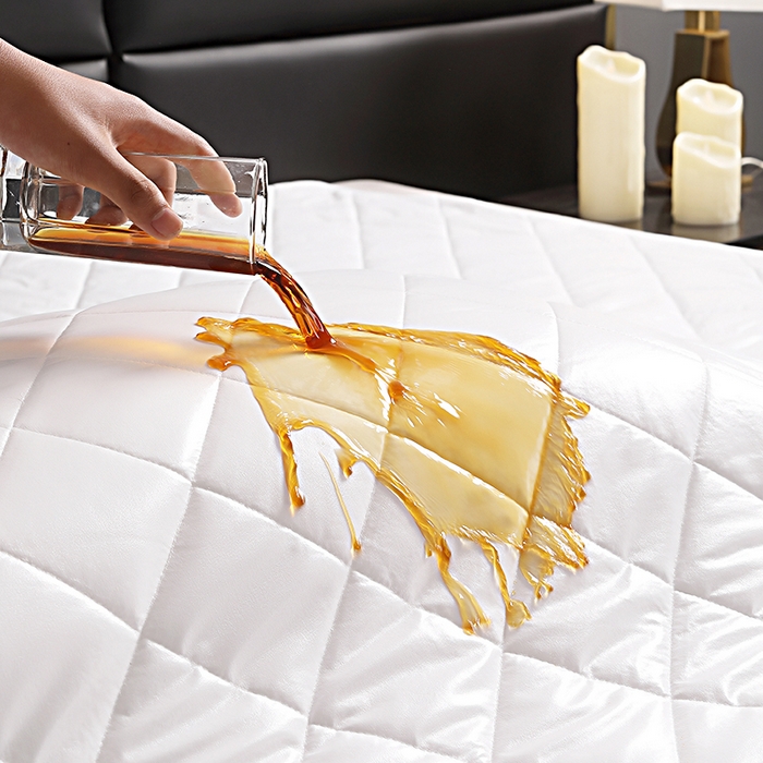 91家纺网 家纺一手货源 找家纺 （总）澜昕  酒店民宿防水隔污床垫薄款床护垫可折叠 一件定制