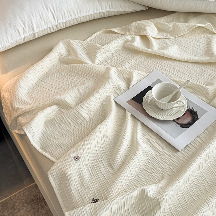 91家纺网 家纺一手货源 找家纺 （总）乐嘉盈 2025新款双层纱布毯