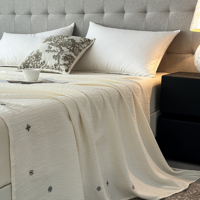 91家纺网 家纺一手货源 找家纺 （总）乐嘉盈 2025新款双层纱布毯