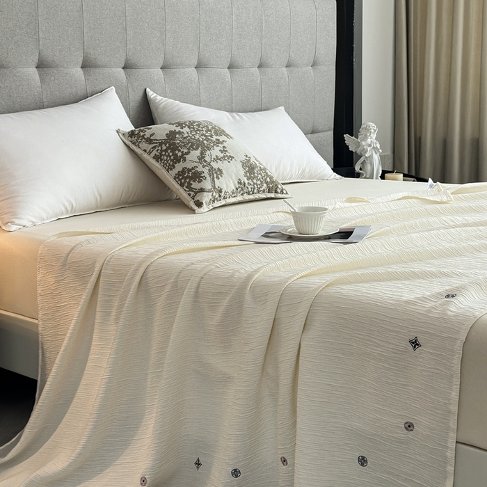 91家纺网 家纺一手货源 找家纺 （总）乐嘉盈 2025新款双层纱布毯