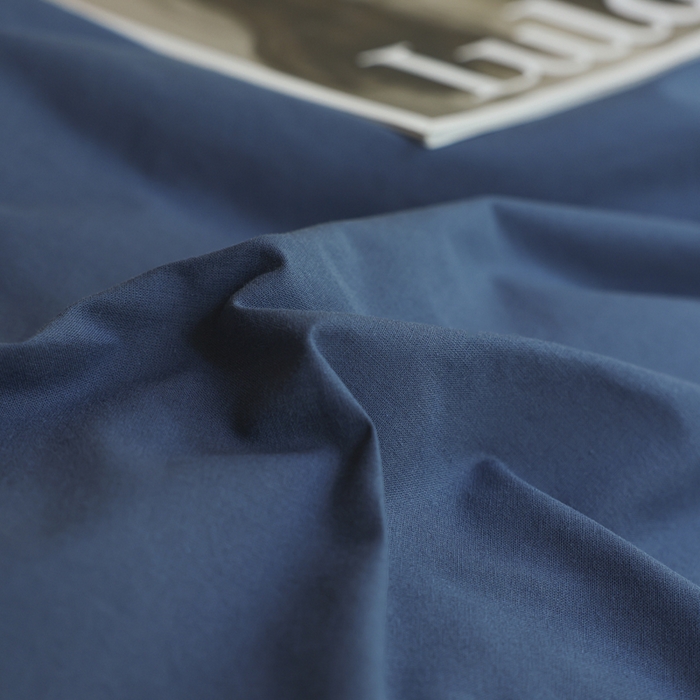 91家纺网 家纺一手货源 找家纺 柠萌家居 2025新款无印良品风色织水洗棉A类学生宿舍三件套 宝石蓝