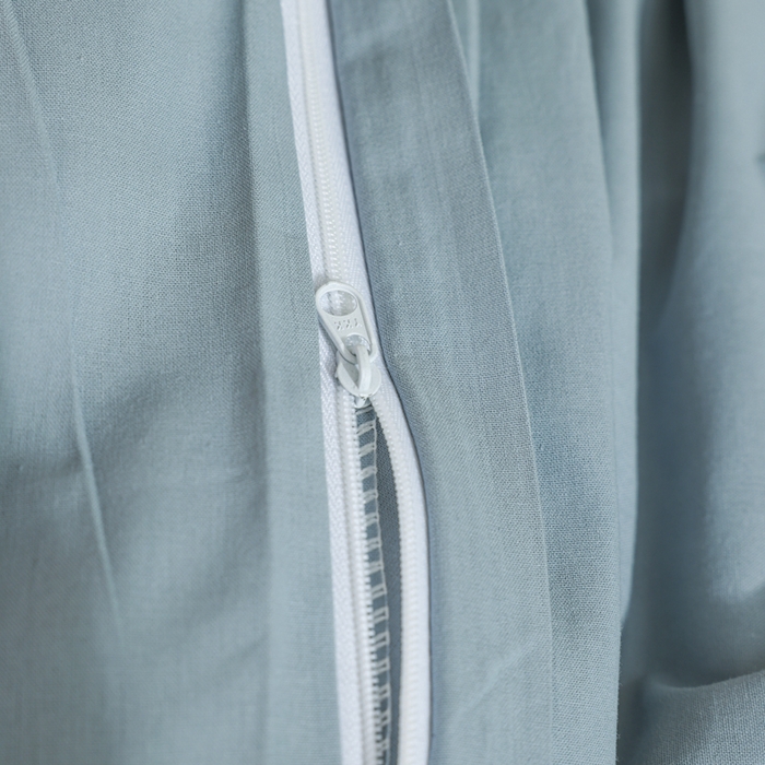 91家纺网 家纺一手货源 找家纺 柠萌家居 2025新款无印良品风色织水洗棉A类学生宿舍三件套 浅蓝