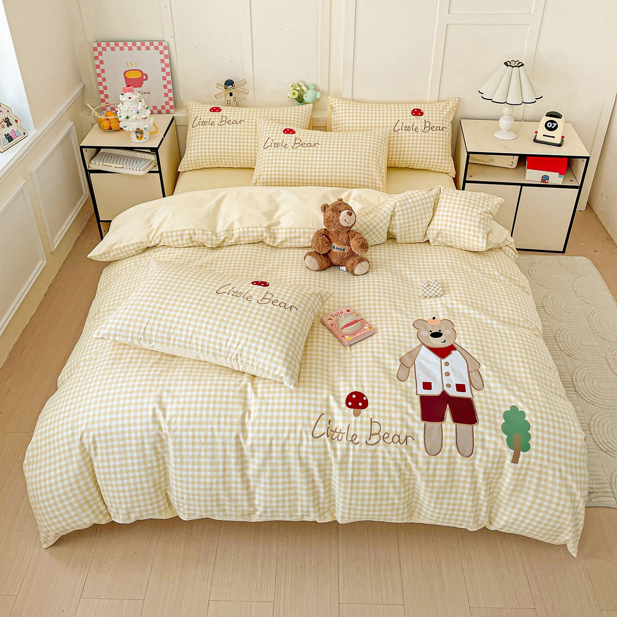 娜娜 2025新款13376全棉贴布绣四件套 熊大大