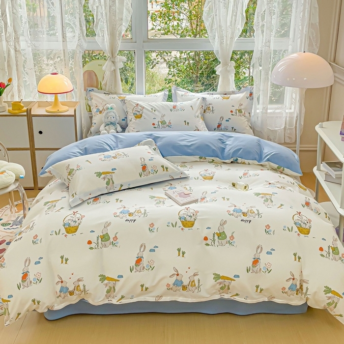 91家纺网 家纺一手货源 找家纺 （总）金鑫汇家纺 2025新款13070全棉好卖花型套件系列-四件套