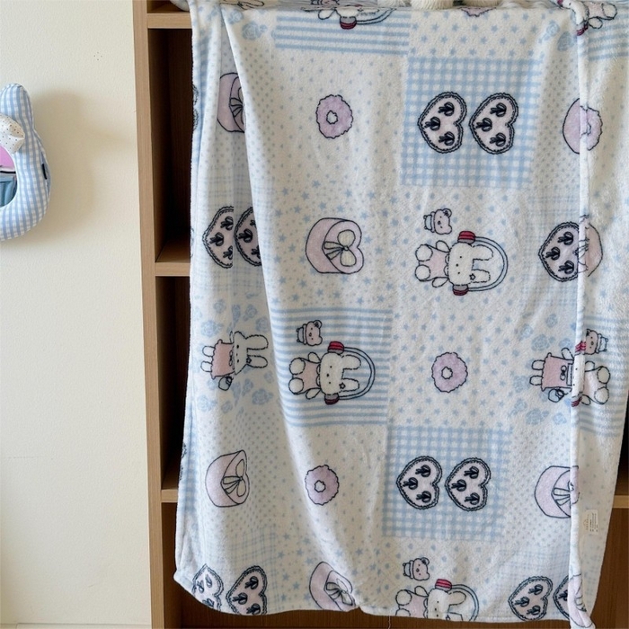 91家纺网 家纺一手货源 找家纺 顾里家纺 2025新款ins少女奶油系双面牛奶绒毯-第二组 兔子时光