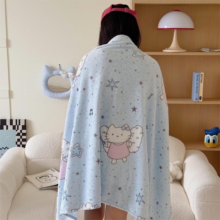 91家纺网 家纺一手货源 找家纺 顾里家纺 2025新款ins少女奶油系双面牛奶绒毯-第二组 芭拉花猫