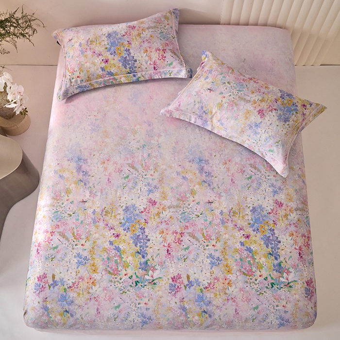 91家纺网 家纺一手货源 找家纺 （总）禾时 2025新款A类100S长绒棉全棉数码印花单枕套