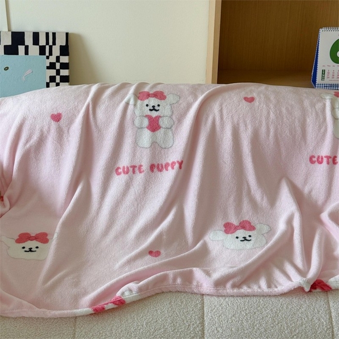 91家纺网 家纺一手货源 找家纺 （总）顾里家纺 2025新款ins少女奶油系双面牛奶绒毯-第二组