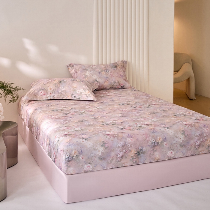 91家纺网 家纺一手货源 找家纺 禾时 2025新款A类100S长绒棉全棉数码印花单枕套 枫叶秋韵