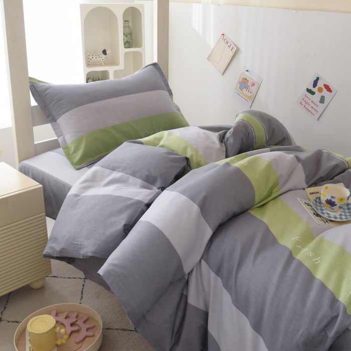 91家纺网 家纺一手货源 找家纺 （总）茗婷家纺 2025款13372纯棉全棉宿舍上下铺学生三件套六件套