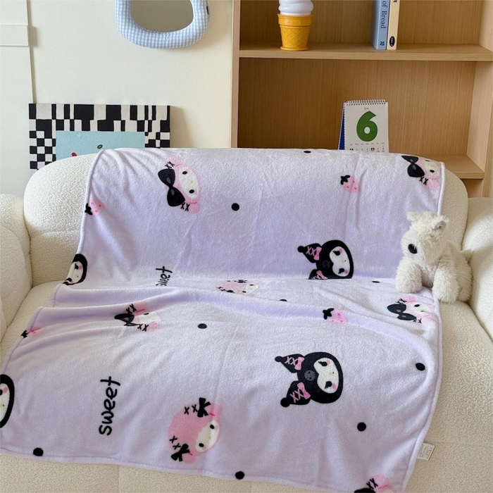 91家纺网 家纺一手货源 找家纺 顾里家纺 2025新款ins少女奶油系双面牛奶绒毯-第二组 甜酷仔