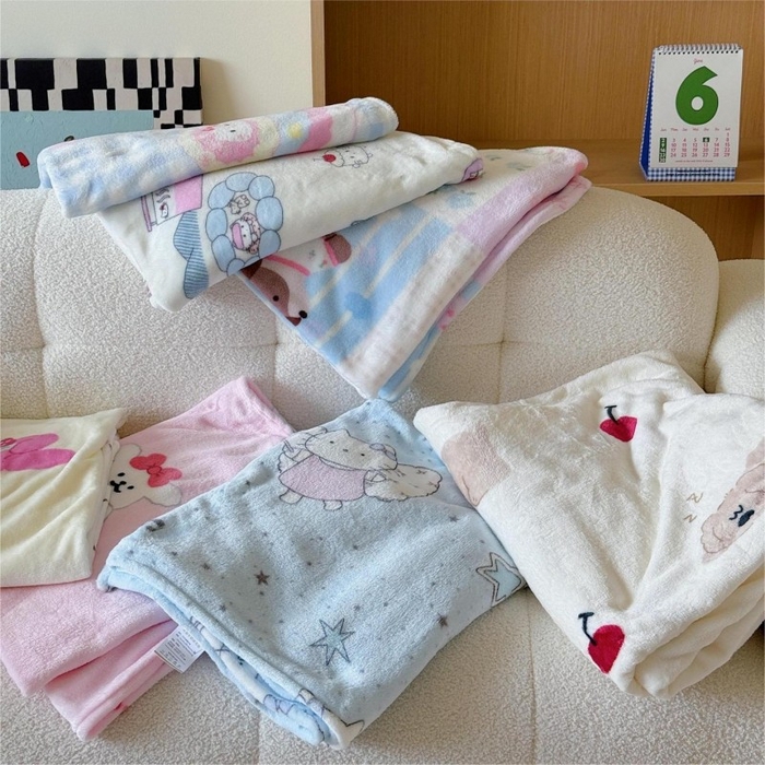 91家纺网 家纺一手货源 找家纺 （总）顾里家纺 2025新款ins少女奶油系双面牛奶绒毯-第二组