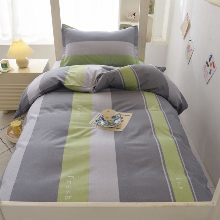 91家纺网 家纺一手货源 找家纺 （总）茗婷家纺 2025款13372纯棉全棉宿舍上下铺学生三件套六件套