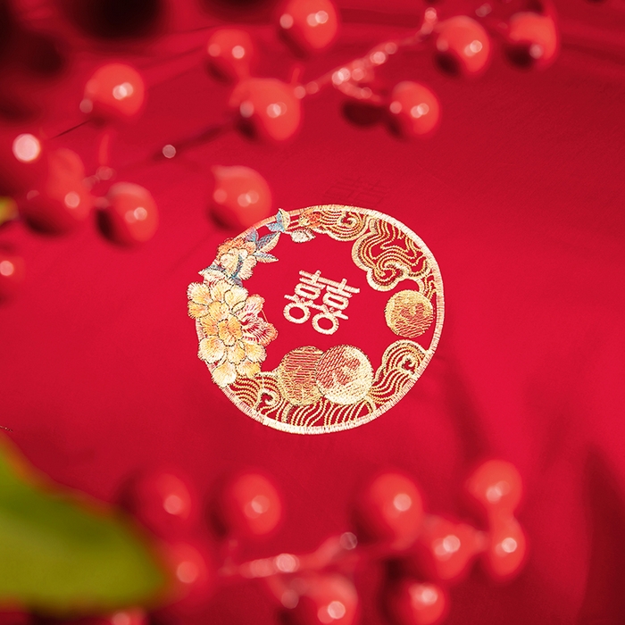 91家纺网 家纺一手货源 找家纺 （总）柏拉图 2024新款100s贡缎提花长绒棉轻奢简约婚庆四件套